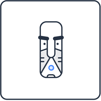 Face with landscape markings